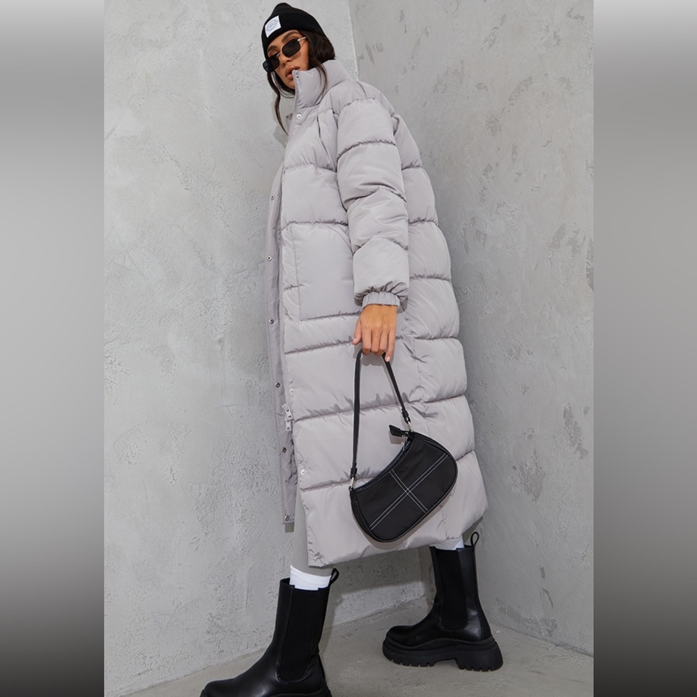 Sold Brand New Tall Gray Long puffer coat‼️